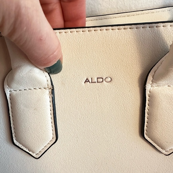 Cream Aldo Purse with black piping. Great used condition - work bag - Picture 8 of 9